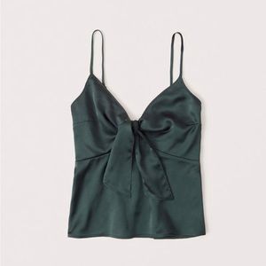 Small Abercrombie & Fitch Satin tie-front cami NWT